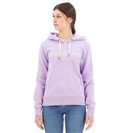 Superdry Metallic Venue Logo Hoodie Roxo XL Mulher