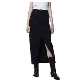 Pieces Jessie Ankle D2d Denim Skirt Preto M Mulher