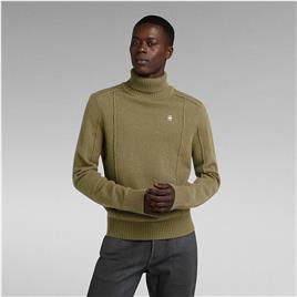G-star Structure Turtle Neck Sweater Verde S Homem