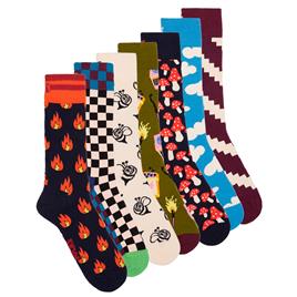 Happy Socks A Wild Weeks Gift Set Half Socks 7 Pairs Colorido EU 41-46 Homem