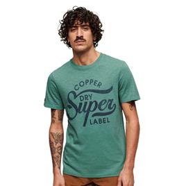 Superdry Copper Label Script Short Sleeve T-shirt Verde S Homem