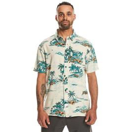Quiksilver Eqywt04575 Short Sleeve Shirt Beige XL Homem
