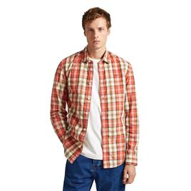 Pepe Jeans Peterson Long Sleeve Shirt Laranja S Homem