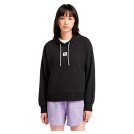 Timberland Stack Logo Loop Back Hoodie Preto S Mulher