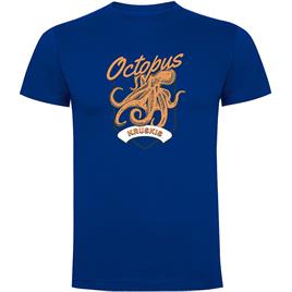 Kruskis Seafood Octopus Short Sleeve T-shirt Azul S Homem