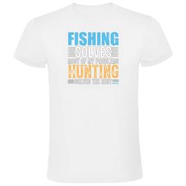 Kruskis Fishing Solves Short Sleeve T-shirt Branco L Homem