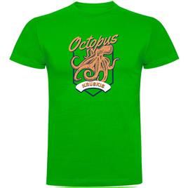 Kruskis Seafood Octopus Short Sleeve T-shirt Verde XL Homem