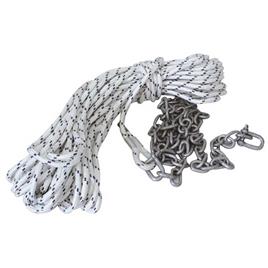 Oem Marine 30 M Anchor Rope With Chain Prateado 8 mm