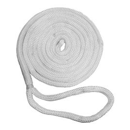 New England Ropes 4.57 M Double Braided Dock Rope Cinzento 12.7 mm