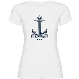 Kruskis Anchor Short Sleeve T-shirt Branco S Mulher