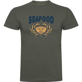 Kruskis Seafood Crab Short Sleeve T-shirt Verde M Homem
