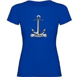 Kruskis Anchor Short Sleeve T-shirt Azul M Mulher