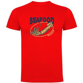 Kruskis Seafood Squid Short Sleeve T-shirt Vermelho S Homem
