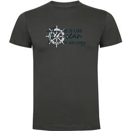 Kruskis Up And Down Short Sleeve T-shirt Cinzento M Homem