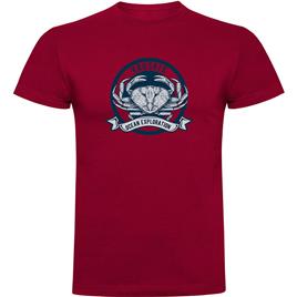 Kruskis Crab Logo Short Sleeve T-shirt Vermelho L Homem