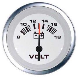 Veethree Lido 8-16v Voltmeter Prateado 52 mm