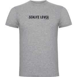 Kruskis Sealife Lover Short Sleeve T-shirt Cinzento L Homem