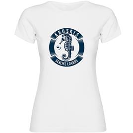 Kruskis Seahorse Short Sleeve T-shirt Branco 2XL Mulher