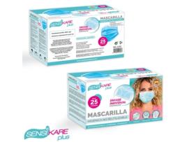 Bodykare Hygienic Masks In Individual Packaging Box 25 Units Azul