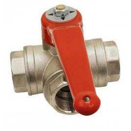 Oem Marine Pn40 Female 3 Way T Ball Valve Dourado 3/4´´