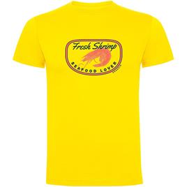 Kruskis Fresh Shrimp Short Sleeve T-shirt Amarelo S Homem
