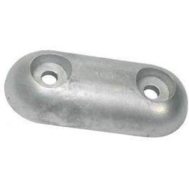 Super Marine Ano1905 Bolt On Zinc Plate Anode Prateado 150 x 60 mm