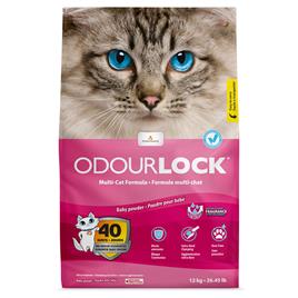 ODOURLOCK Talco areia aglomerante para gatos - Pack económico: 2 x 12 kg