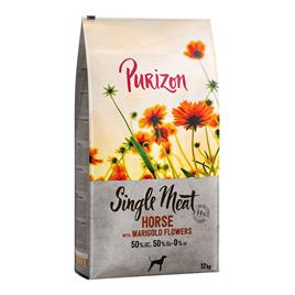 Purizon Single Meat Adult cavalo com batata-doce e flores de calêndula - Pack económico: 2 x 12 kg