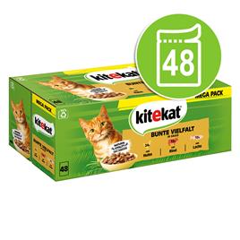 Kitekat saquetas herméticas 48 x 85 g - Variedade do mercado em gelatina (48 x 85 g)