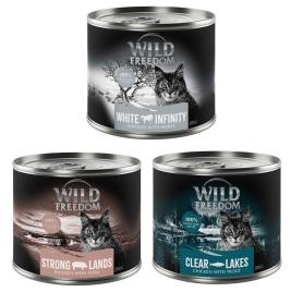 Wild Freedom Adult 12 x 200 g - Pack económico - Pack misto II ( 2x truta, 2 x cavalo, 2 x porco)