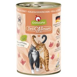 GranataPet DeliCatessen em latas 6 x 400 g - Vitela e coelho