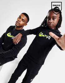Nike Hoodie Air Swoosh Fleece Júnior - Black/Volt, Black/Volt