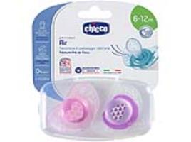 Chicco Chupeta Physio Air Vermelha Silicone 6-16 meses x 2 unidades