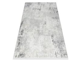 Tapete Moderno Duke 51378 Creme / Cinzento Concreto Pedra Estruturado Muito Macio Franjas