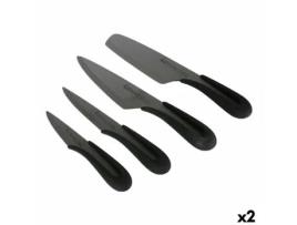 Conjunto de Facas SANTA CLARA Cerâmica 4 Peças Preto 17 Cm 17 2 Unidades