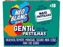 Lixivia Delicada Neoblanc Gentil Pastilhas 18un