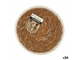 Individuais PRIVILEGE Algas Marinhas Castanho com Guarnição Ø 20 Cm 36 Unidades