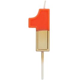 Vela Eco Retro Nº 1 Laranja