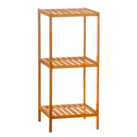 Caison 3 Shelves Bamboo Bathroom Shelf Transparente