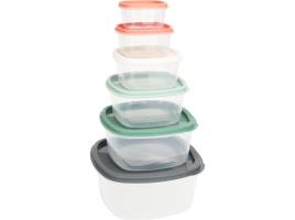 Excellent Houseware Set Plastic Lunch Box 6 Units Transparente