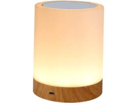 Luminária Led Recarregável com Ajuste de Brilho e Cor