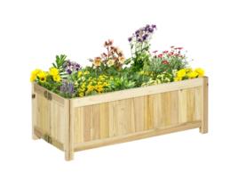 Floreira Madeira de Abeto Cor de Madeira Natural 70X30X25 Cm