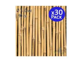 Tutor de bambu natural 90 cm 6-10 mm Pacote 30 Varas de bambu ecológicas para apoiar árvores, plantas e vegetais SUINGA