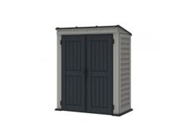 Galpão de jardim Yardmate Pent Plus 5X3 Pvc cinza claro e escuro DURAMAX