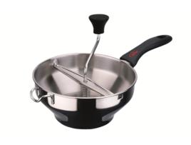 Processador de alimentos para cozinha com 3 discos e cabo de baquelite em aço inoxidável INOXIBAR