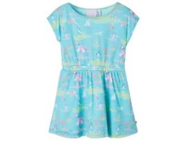Vestido de Criança VIDAXL Ciano Tecido Azul (128 cm)