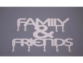 Bengaleiro Family And Friends 1 In Metal Branco 47X0,20X29 Cm EPIKASA