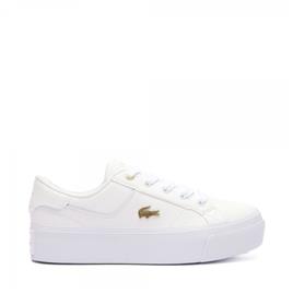 Lacoste ZAPATILLAS ZIANE PLATFORM EN PIEL CON LOGO, Blanco - Ref.