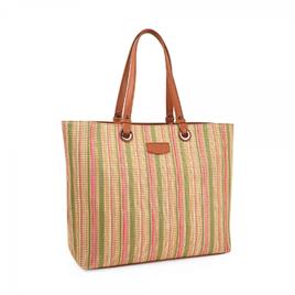 Lois BOLSO SHOPPER, Verde, Rosa - Ref.