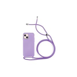 Capa Iphone Iphone 15 Pro Max Silicone SOFT Lilas com Cordão